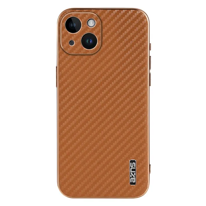 Coque iPhone 15 fibre de carbone finition métallisée