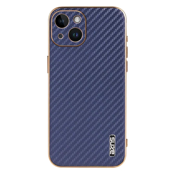 Coque iPhone 15 fibre de carbone finition métallisée