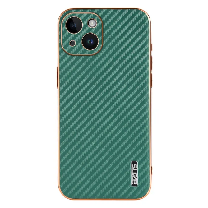 Coque iPhone 15 fibre de carbone finition métallisée