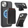 Coque iPhone 15 magnétique porte-cartes détachable avec support