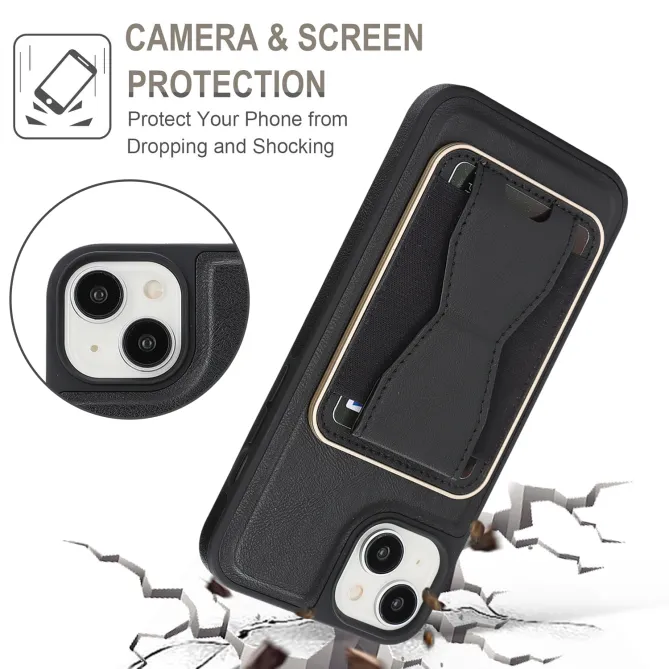 Coque iPhone 15 magnétique porte-cartes détachable avec support