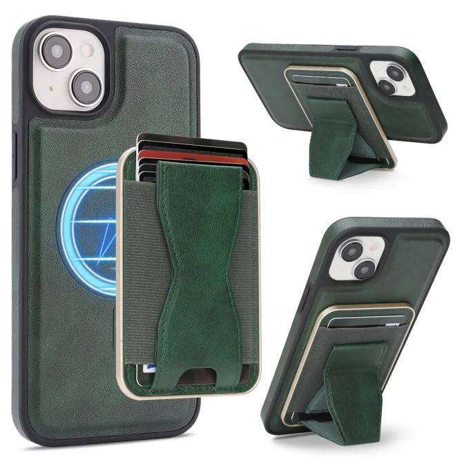 Coque iPhone 15 magnétique porte-cartes détachable avec support