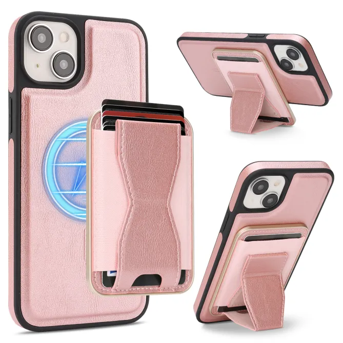 Coque iPhone 15 magnétique porte-cartes détachable avec support