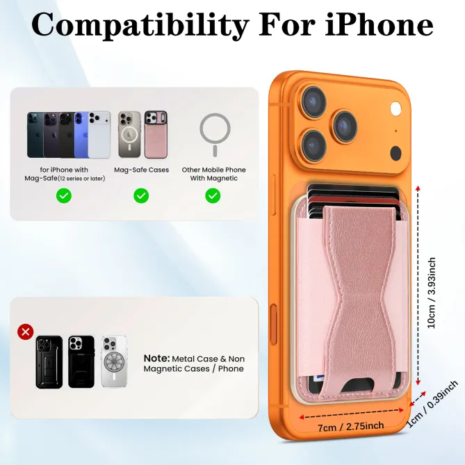Coque iPhone 15 magnétique porte-cartes détachable avec support