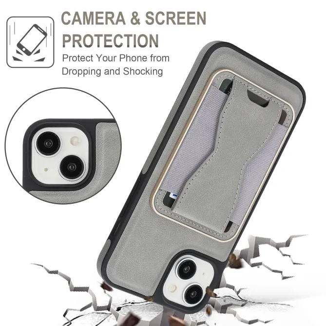 Coque iPhone 15 magnétique porte-cartes détachable avec support