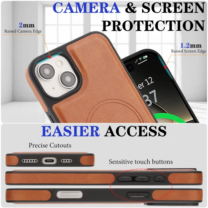 Étui iPhone 15 portefeuille détachable magnétique