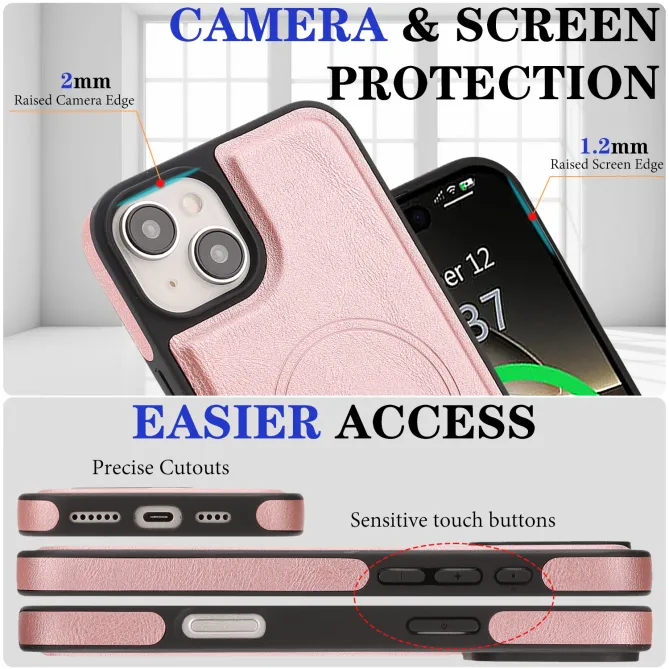 Étui iPhone 15 portefeuille détachable magnétique