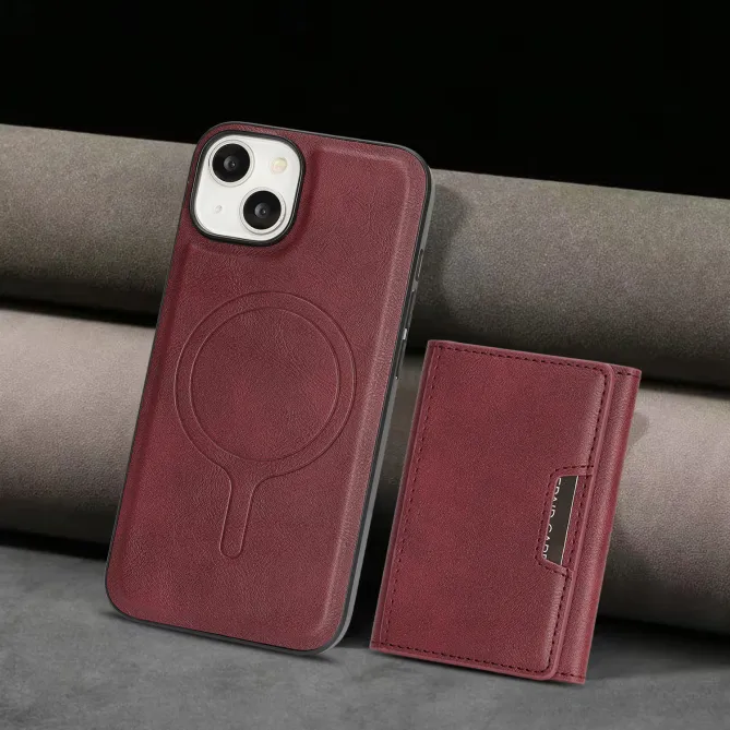 Coque iPhone 15 porte-cartes magnétique pliable avec support