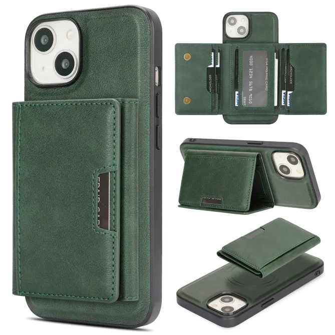 Coque iPhone 15 porte-cartes magnétique pliable avec support