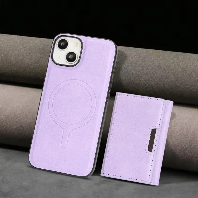 Coque iPhone 15 porte-cartes magnétique pliable avec support