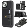 Coque iPhone 15 porte-cartes magnétique détachable avec support