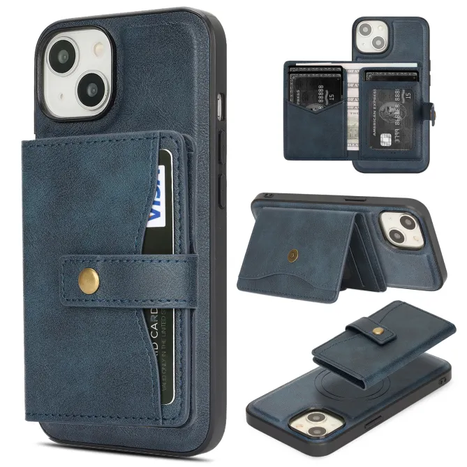 Coque iPhone 15 porte-cartes magnétique détachable avec support
