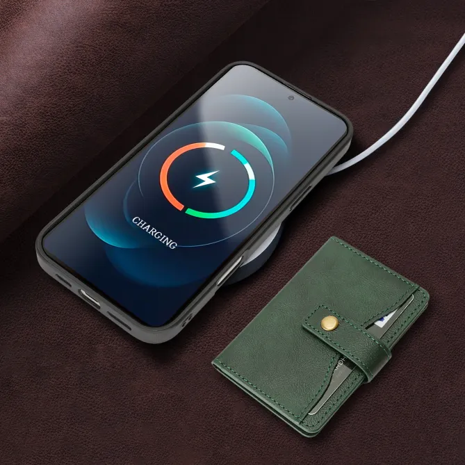 Coque iPhone 15 porte-cartes magnétique détachable avec support