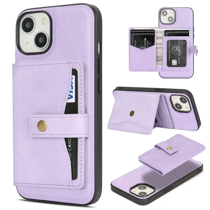 Coque iPhone 15 porte-cartes magnétique détachable avec support
