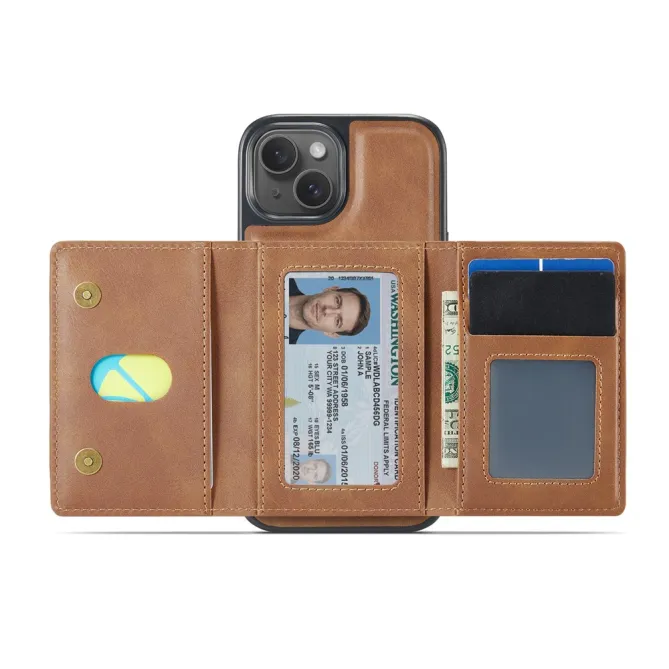 Coque iPhone 15 portefeuille magnétique détachable K4 Series