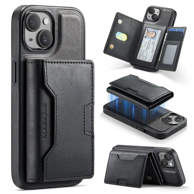 Coque iPhone 15 portefeuille magnétique détachable K4 Series