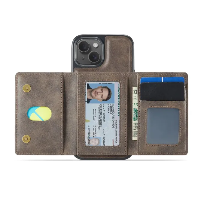 Coque iPhone 15 portefeuille magnétique détachable K4 Series