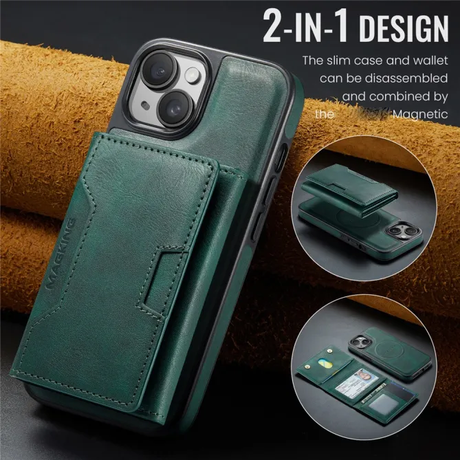 Coque iPhone 15 portefeuille magnétique détachable K4 Series