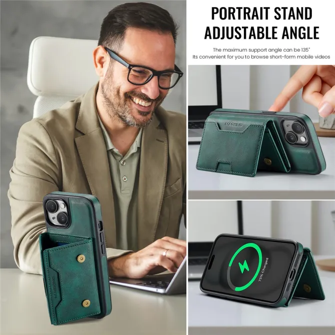 Coque iPhone 15 portefeuille magnétique détachable K4 Series
