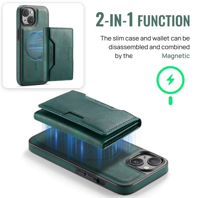 Coque iPhone 15 portefeuille magnétique détachable K4 Series