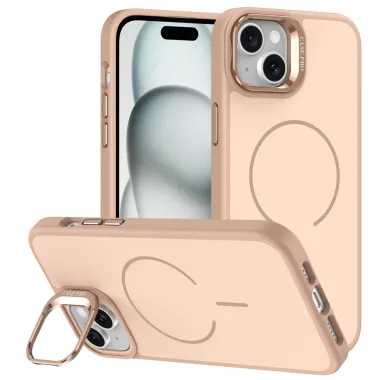 Coque iPhone 15 magnétique béquille contour caméra