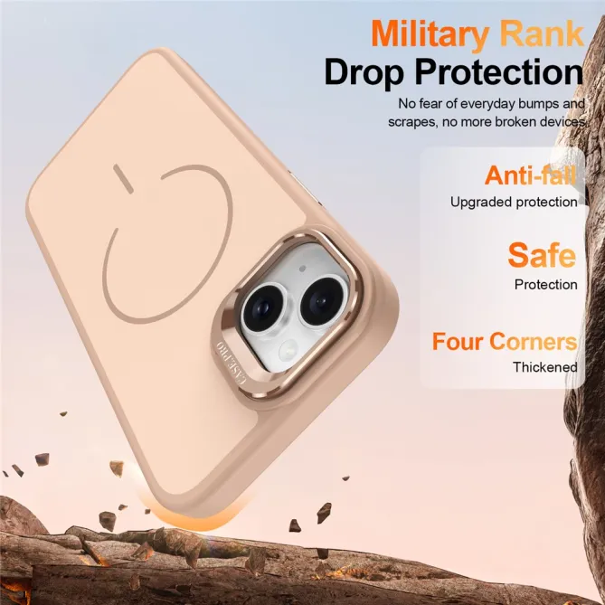 Coque iPhone 15 magnétique béquille contour caméra