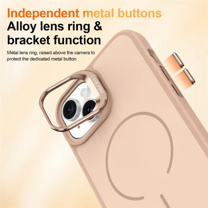 Coque iPhone 15 magnétique béquille contour caméra