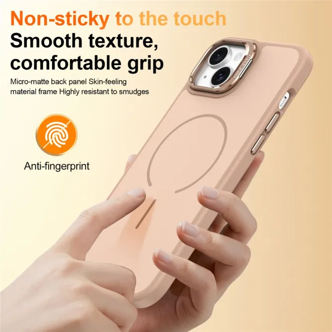 Coque iPhone 15 magnétique béquille contour caméra