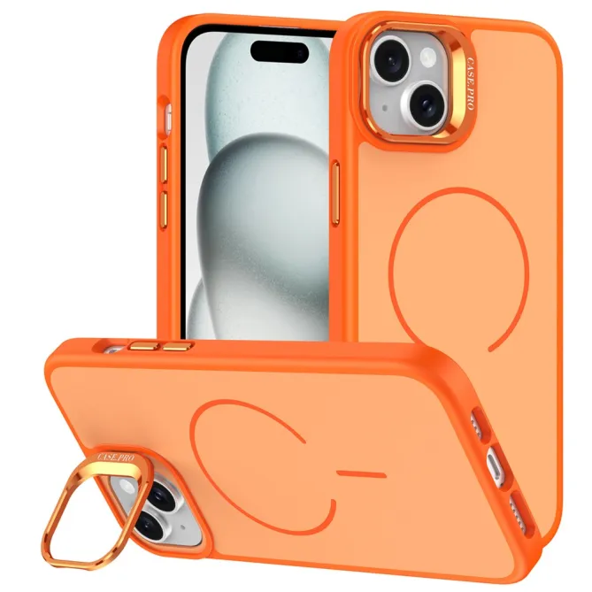 Coque iPhone 15 magnétique béquille contour caméra