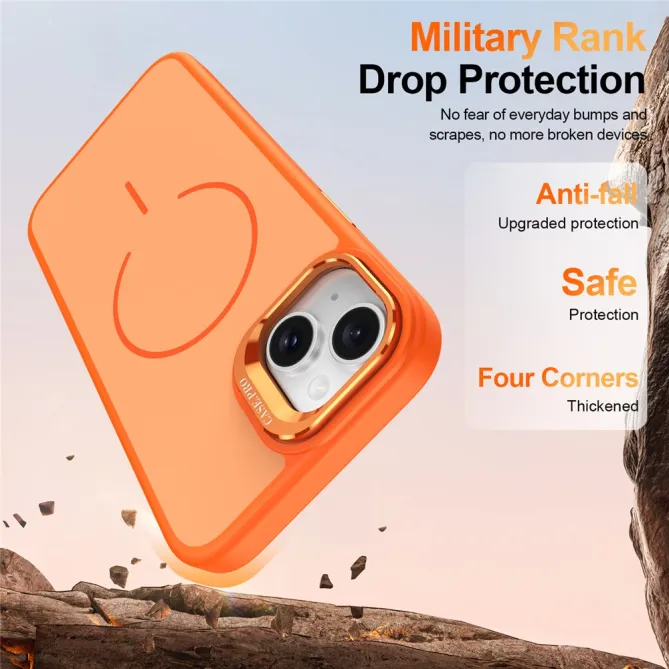 Coque iPhone 15 magnétique béquille contour caméra
