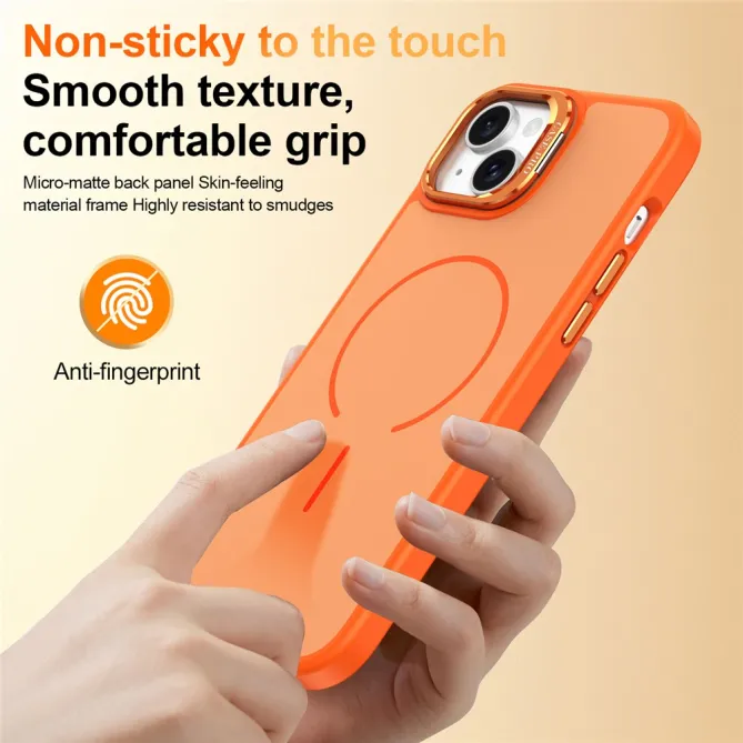 Coque iPhone 15 magnétique béquille contour caméra