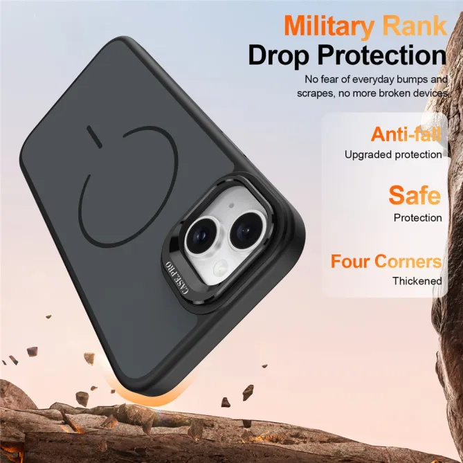 Coque iPhone 15 magnétique béquille contour caméra