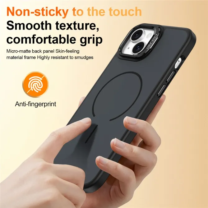 Coque iPhone 15 magnétique béquille contour caméra