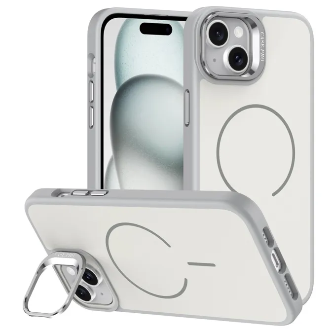 Coque iPhone 15 magnétique béquille contour caméra