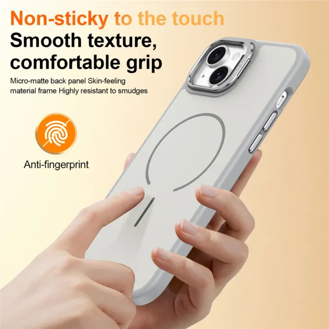 Coque iPhone 15 magnétique béquille contour caméra