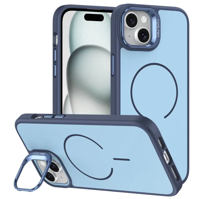 Coque iPhone 15 magnétique béquille contour caméra