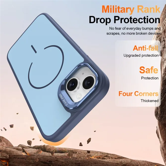Coque iPhone 15 magnétique béquille contour caméra