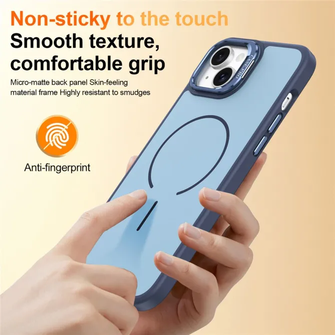 Coque iPhone 15 magnétique béquille contour caméra