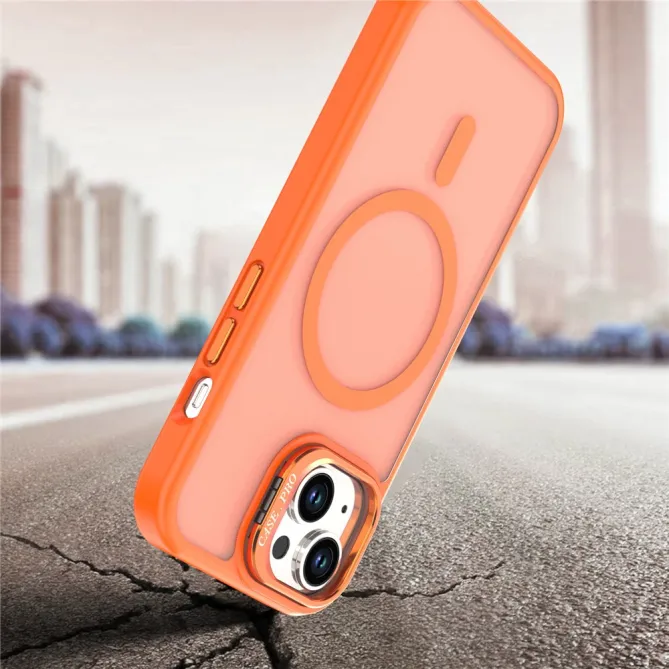 Coque iPhone 15 magnétique mate béquille caméra