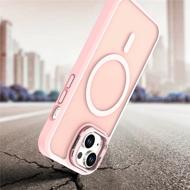 Coque iPhone 15 magnétique mate béquille caméra