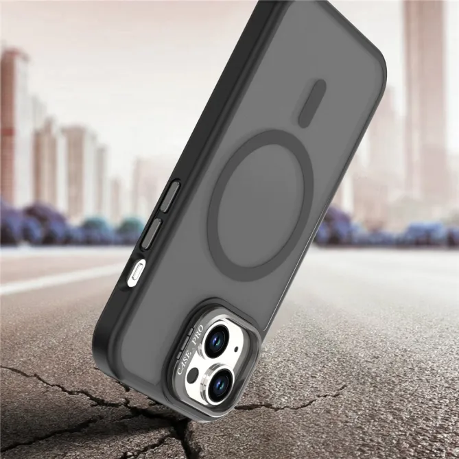 Coque iPhone 15 magnétique mate béquille caméra