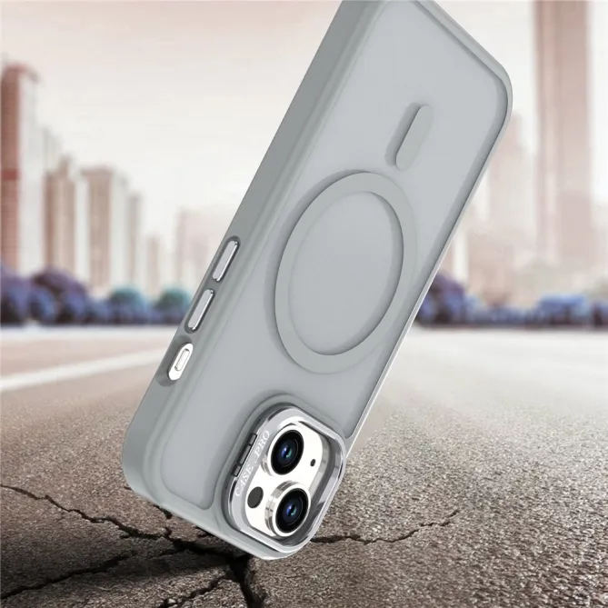 Coque iPhone 15 magnétique mate béquille caméra