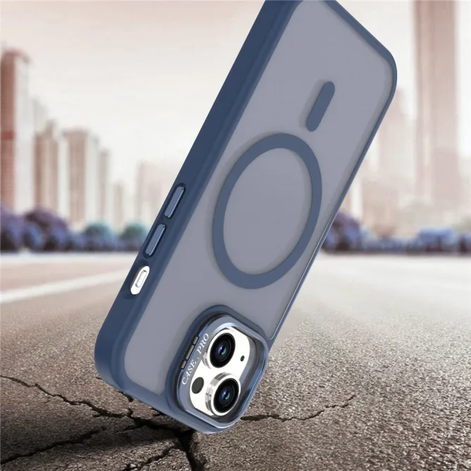 Coque iPhone 15 magnétique mate béquille caméra