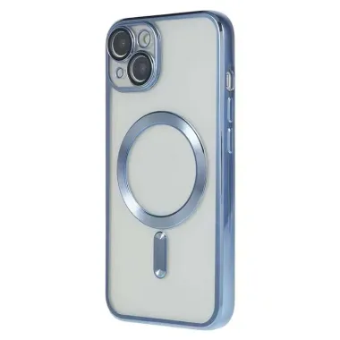 Coque iPhone 15 magnétique contour métallisé protection caméra