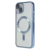 Coque iPhone 15 magnétique contour métallisé protection caméra