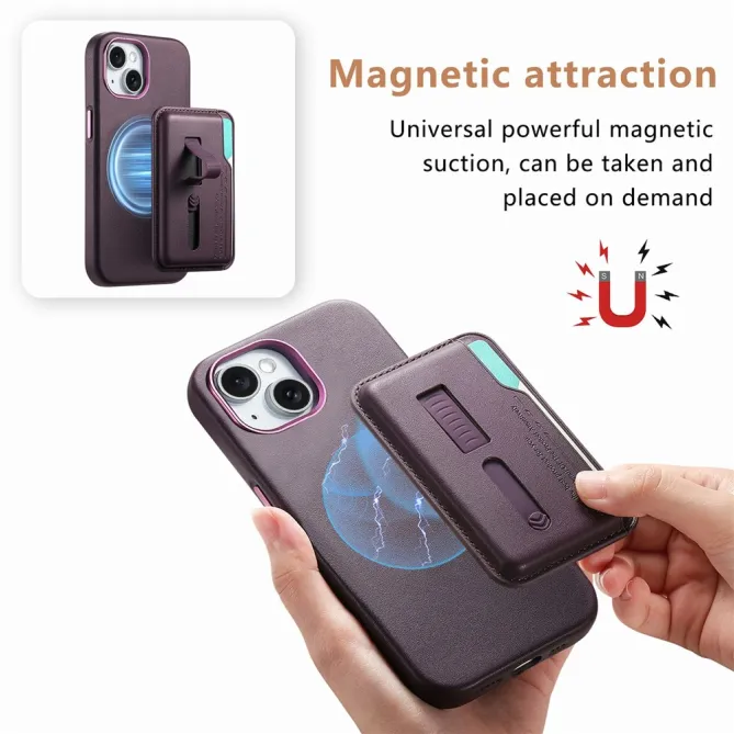 Coque iPhone 15 porte-cartes détachable