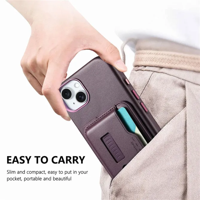 Coque iPhone 15 porte-cartes détachable