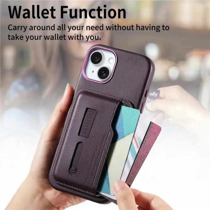 Coque iPhone 15 porte-cartes détachable