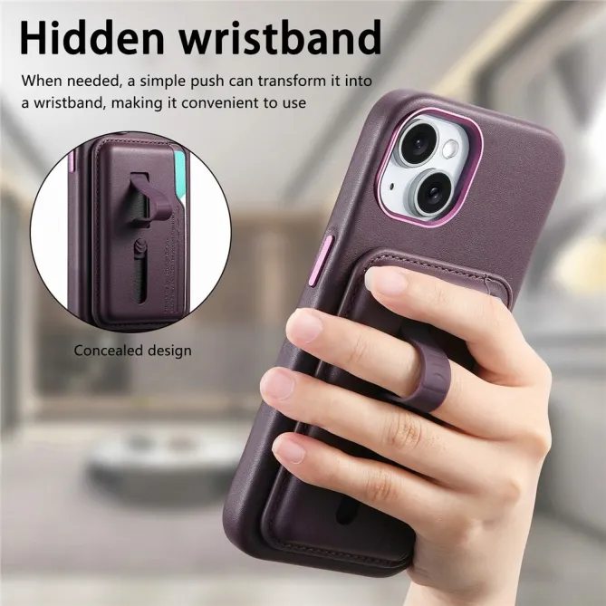 Coque iPhone 15 porte-cartes détachable