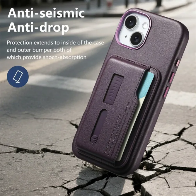 Coque iPhone 15 porte-cartes détachable